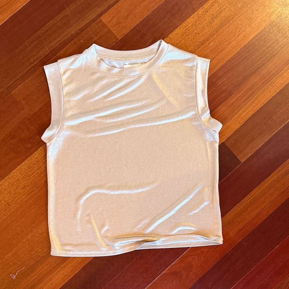 Elegant Cream Sleeveless Top